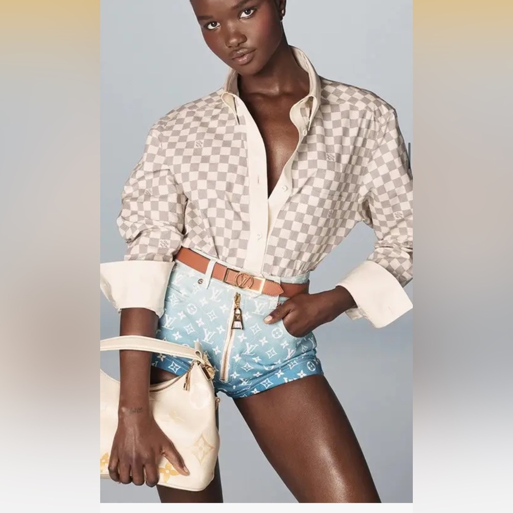 Louis Vuitton shorts blue lagoon sz42